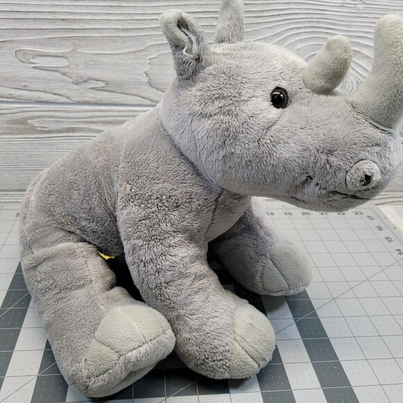 RARE Build A Bear Plush Rhino Rhinoceros St Louis Zoo Animal BAB Vintage - Picture 3 of 12